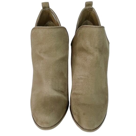 Carlos Santana Rouen Quilted Block Heel Faux Suede Ankle Booties Tan Brown 7.5M - Picture 5 of 10